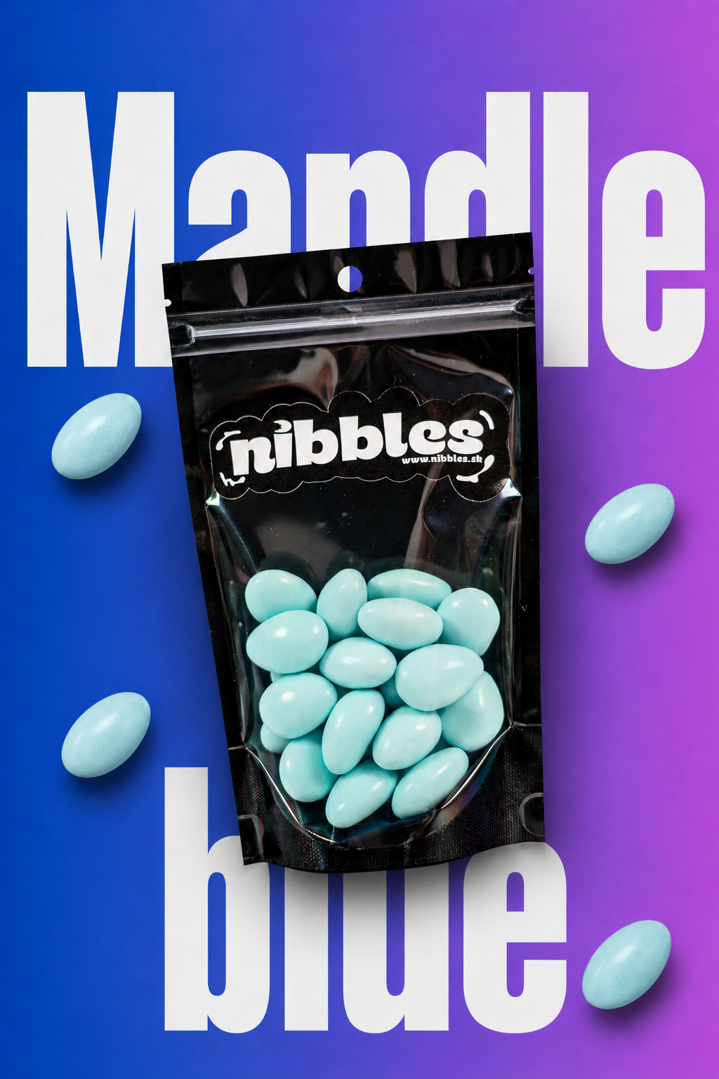 Mandle v baby blue kruste