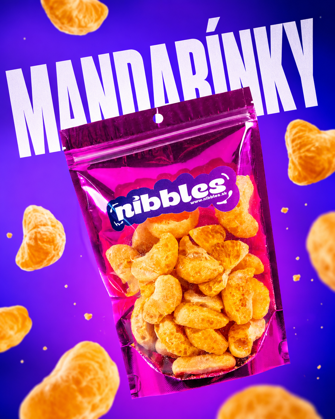 Mandarínky lyofilizované