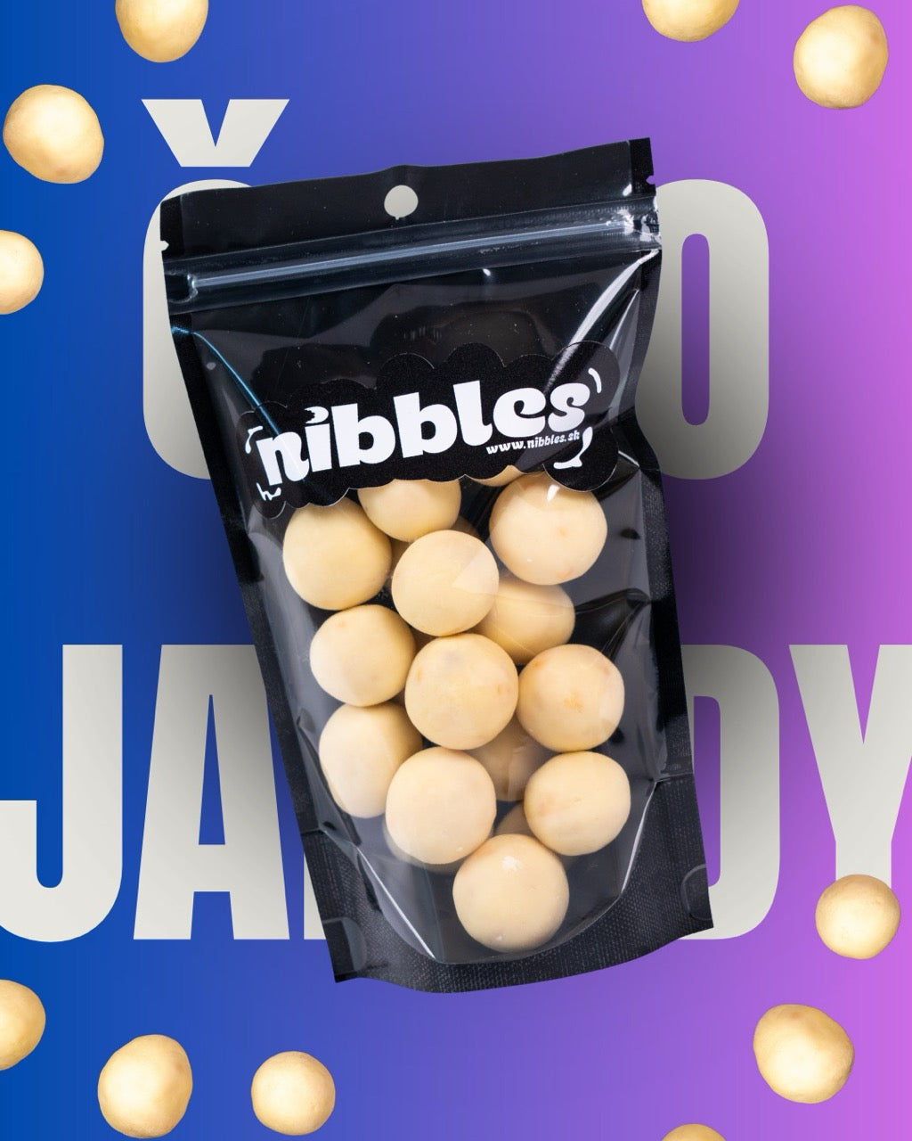 Jahody lyofilizované v bielej čokoláde