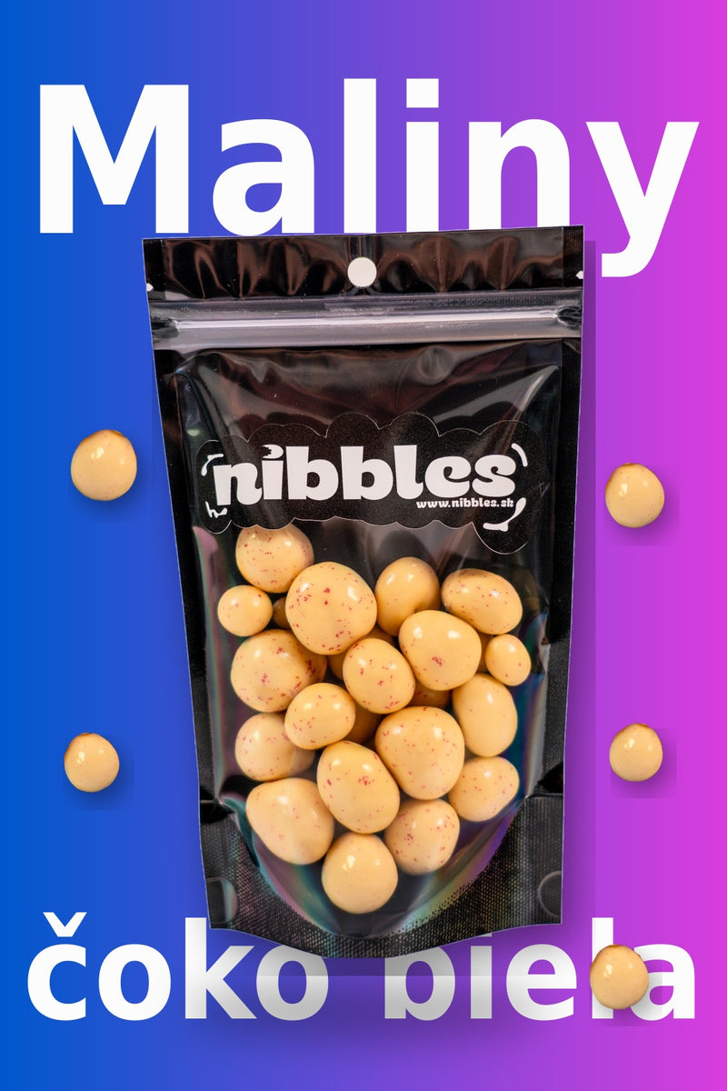 Lyofilizované maliny v bielej čokoláde-1